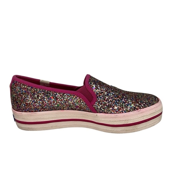 Kate Spade x Keds Shoes Colorful Glitter Slip-On Sneakers Size 5 - Picture 7 of 11